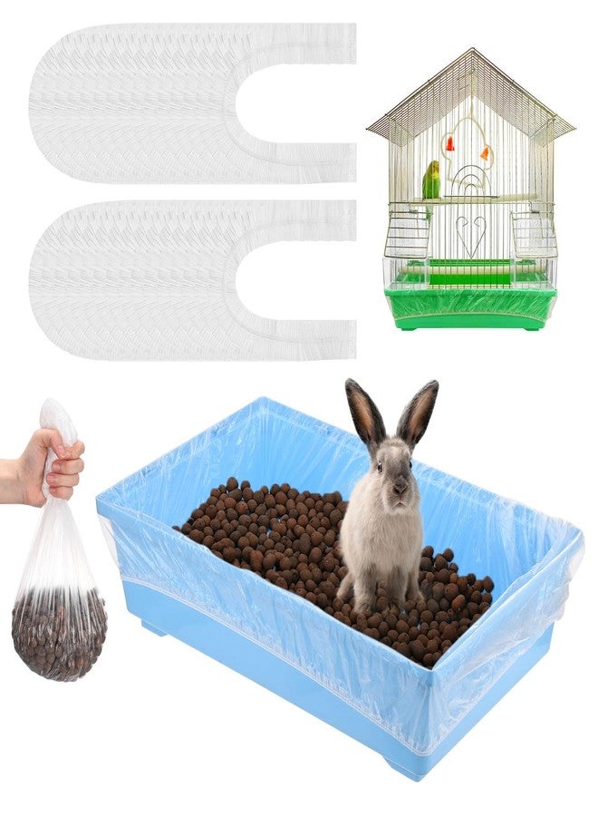 M METERXITY 30-Pack Disposable Cage Liner 35" x 24", Small Animal Clear Plastic Rabbit Bird Cage Liner Bag, Toilet Tray Replacement Universal Film ForParrot/Guinea Pig/Hamster Litter Box - Image 1